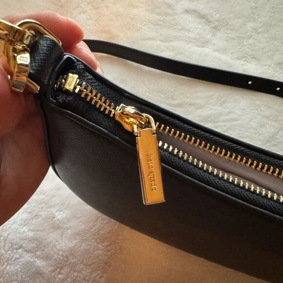 Madison Saffiano Leather Crescent Shoulder Bag - Picture 8 of 12